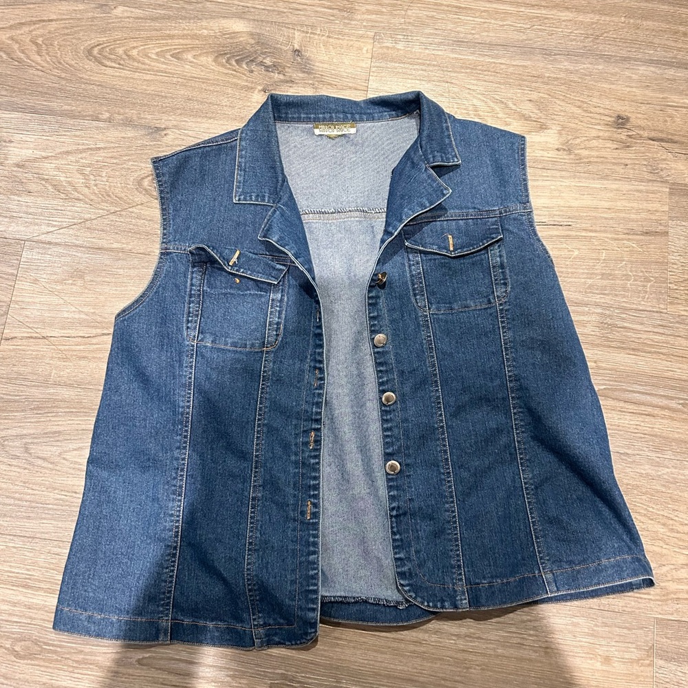 Denim blue vest